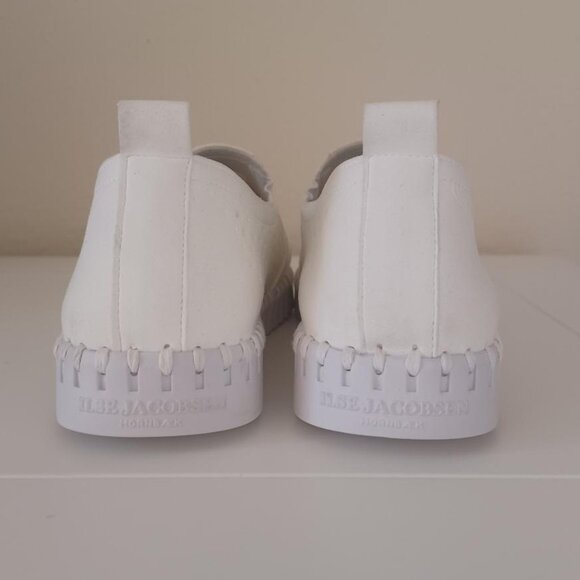 EUC Ilse Jacobsen "Tulip" White Slip-on Sneakers Size 6.5 - 7 (37) - Picture 10 of 12